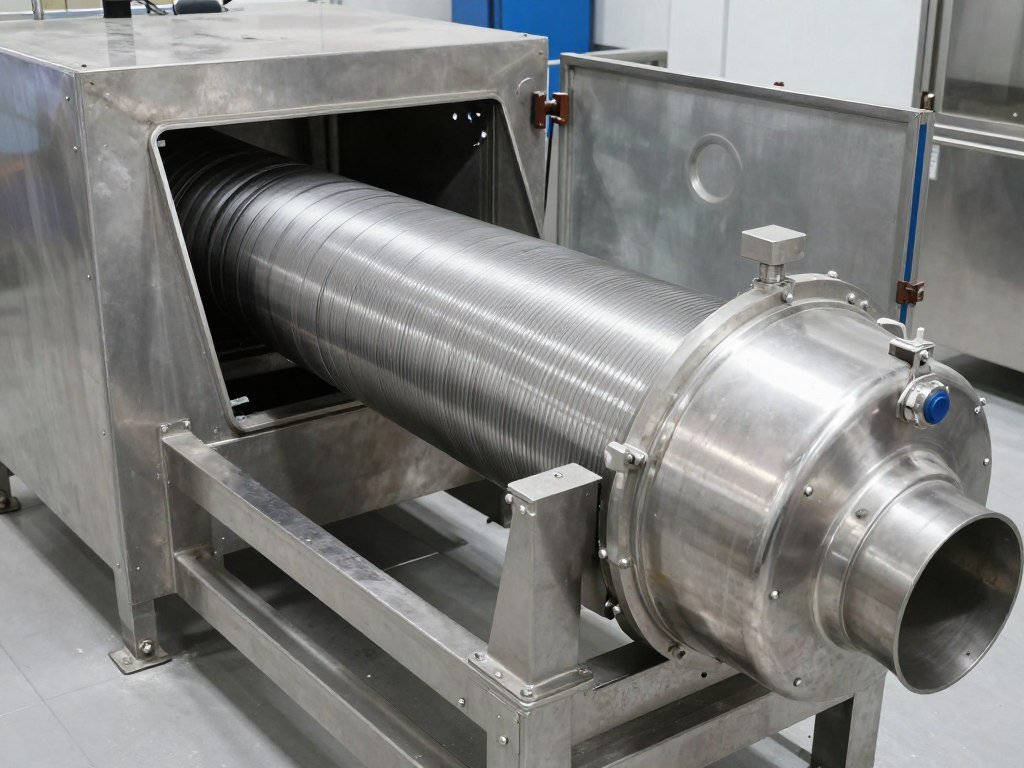 Ribbon mixer for fish feed ingredients