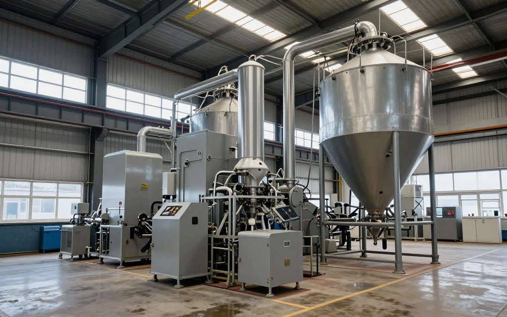 UK feed mill facility showing environmental conditions affecting equipment maintenance