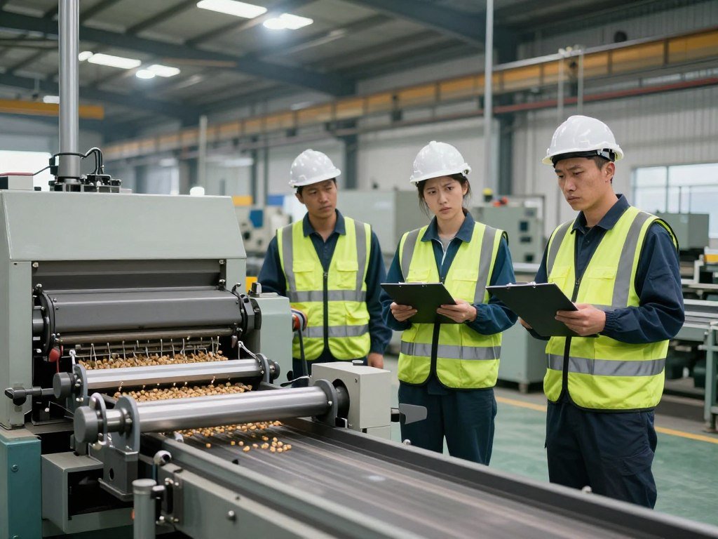Workers standing idle during equipment breakdown